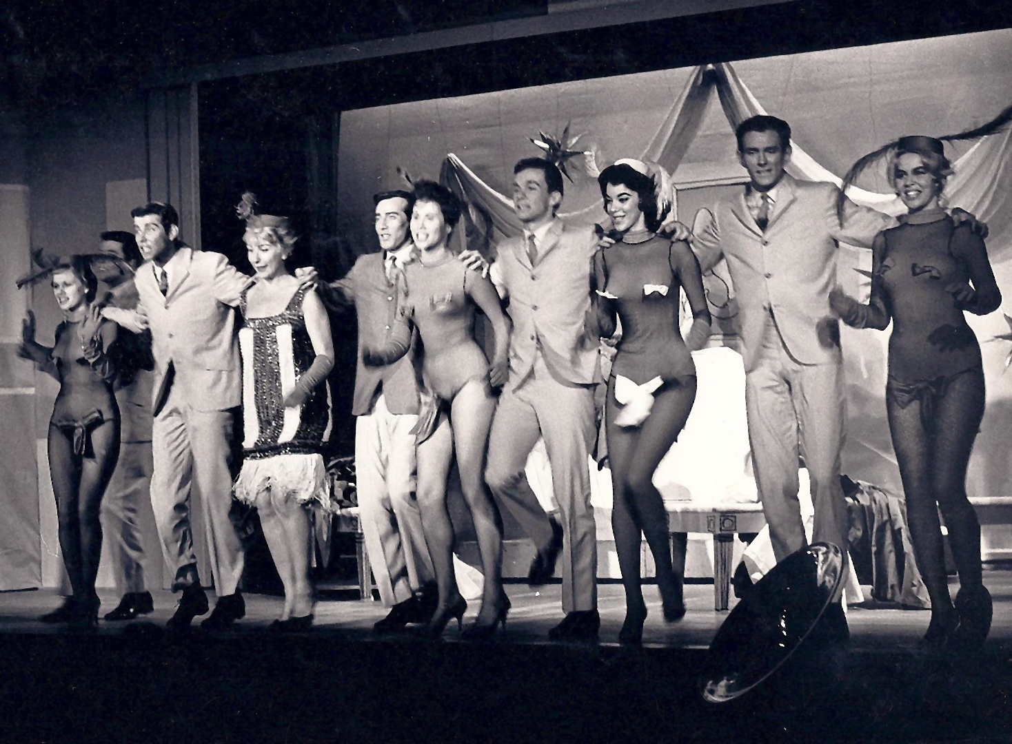 Bonnie (3rd from right) with Michele Lee (5th from right) and the Hollywood cast of 