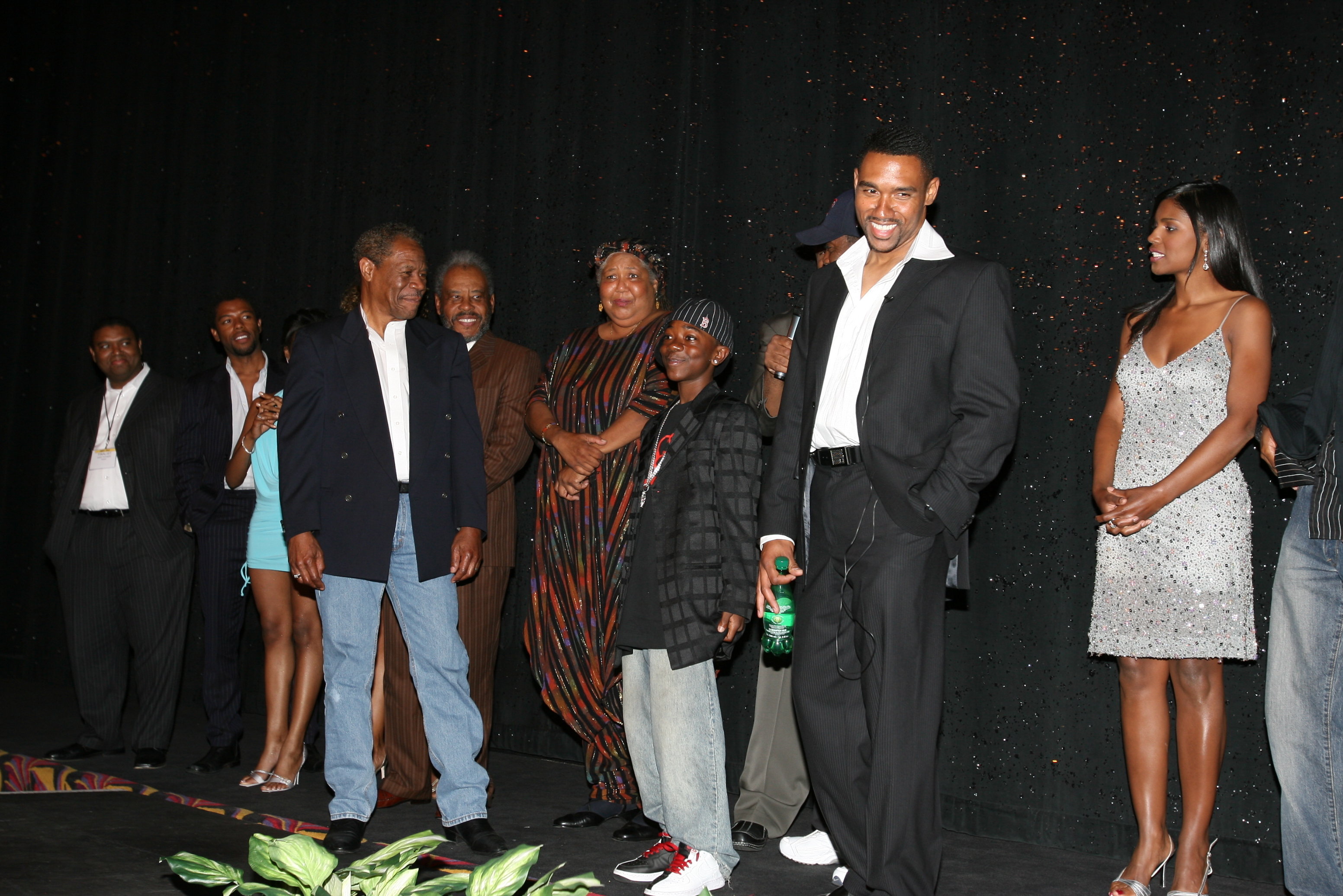 Full cast on stage following World Premiere screening - Beverly Hills, CA