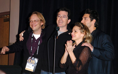 Oliver Bokelberg, Stephen Colbert, Paul Dinello and Amy Sedaris at event of Strangers with Candy (2005)