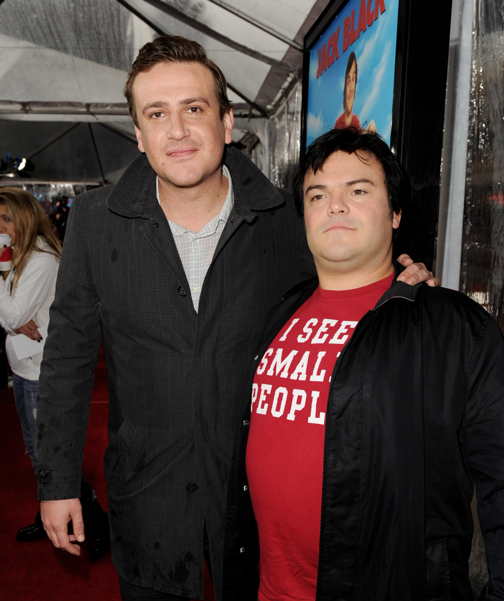 Jack Black and Jason Segel at event of Guliverio keliones (2010)