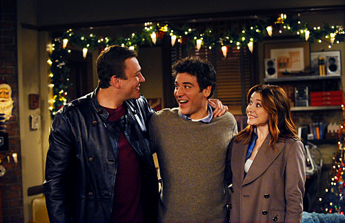 Still of Alyson Hannigan, Jason Segel and Josh Radnor in Kaip as susipazinau su jusu mama (2005)