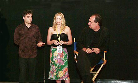 Vlad Actors Paul Popowich, Kam Heskin and Director Michael Sellers address the audience at the Fort Myers Film Festival.