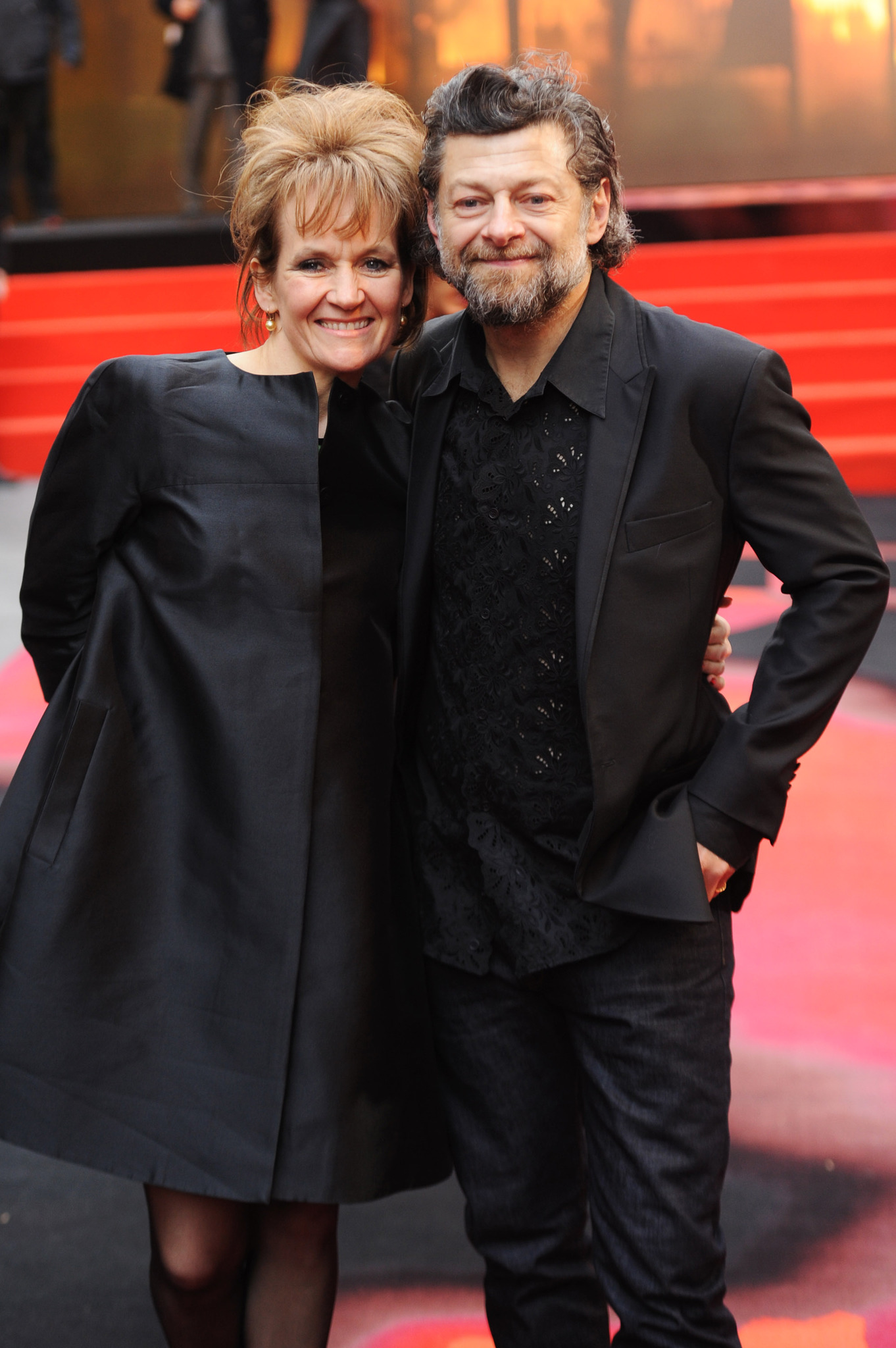 Lorraine Ashbourne and Andy Serkis at event of Godzila (2014)