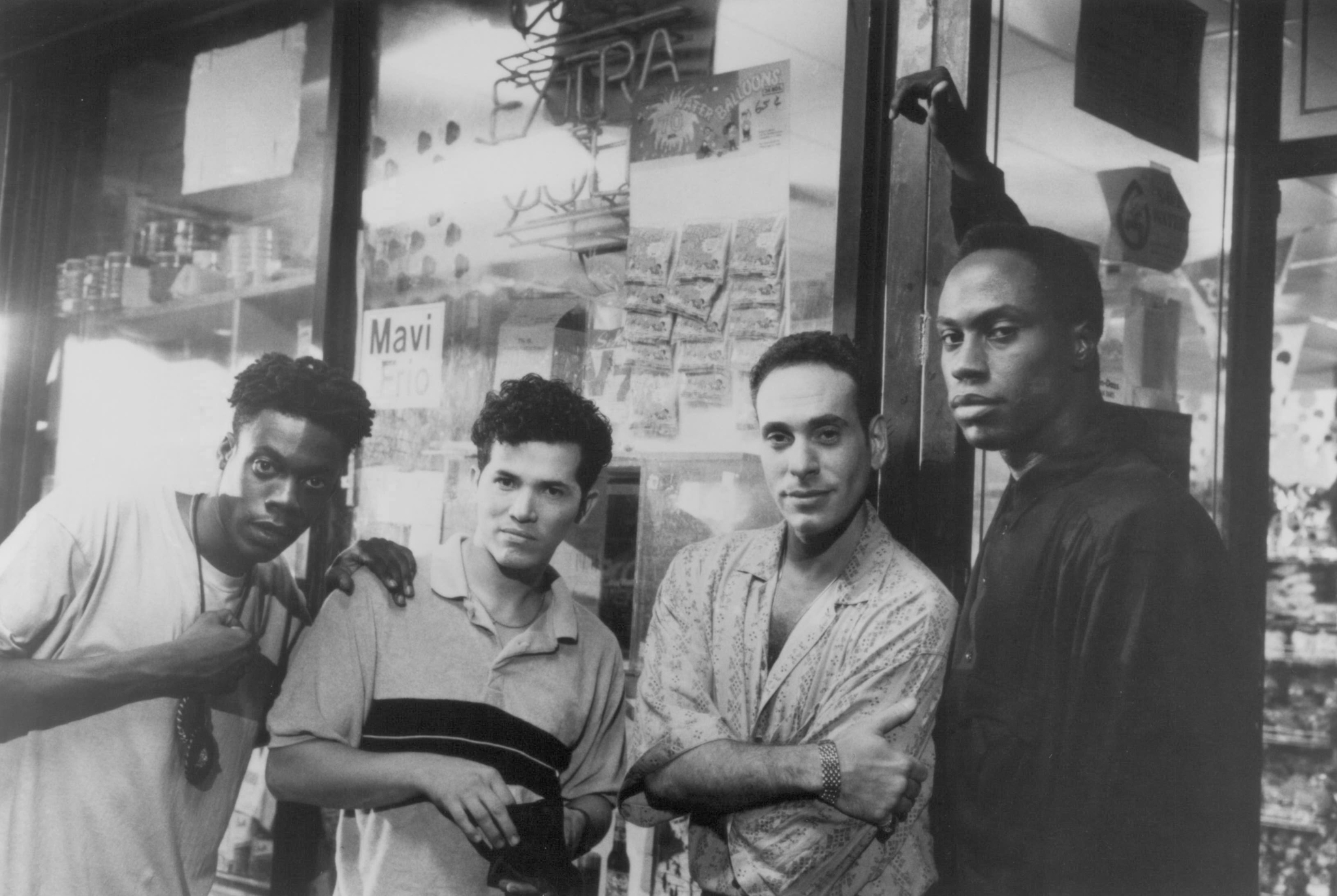 Still of John Leguizamo, Doug E. Doug, Mario Joyner and Nestor Serrano in Hangin' with the Homeboys (1991)