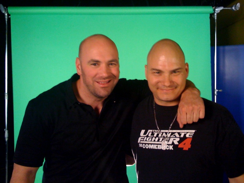 Jeremy and Dana White. UFC shoot