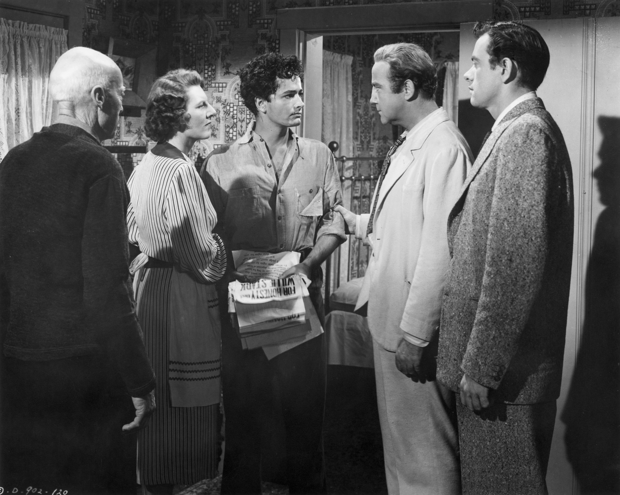 Still of John Derek, Broderick Crawford, John Ireland and Anne Seymour in All the King's Men (1949)