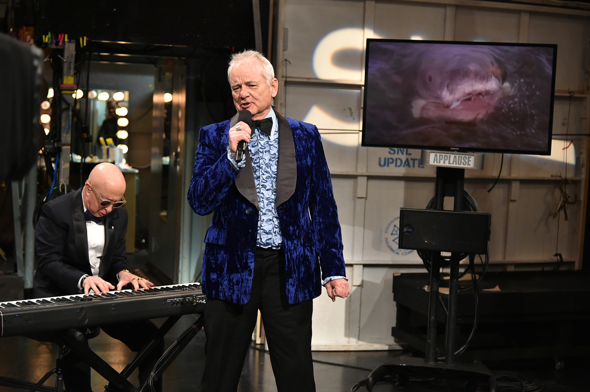 Bill Murray and Paul Shaffer at event of Saturday Night Live: 40th Anniversary Special (2015)