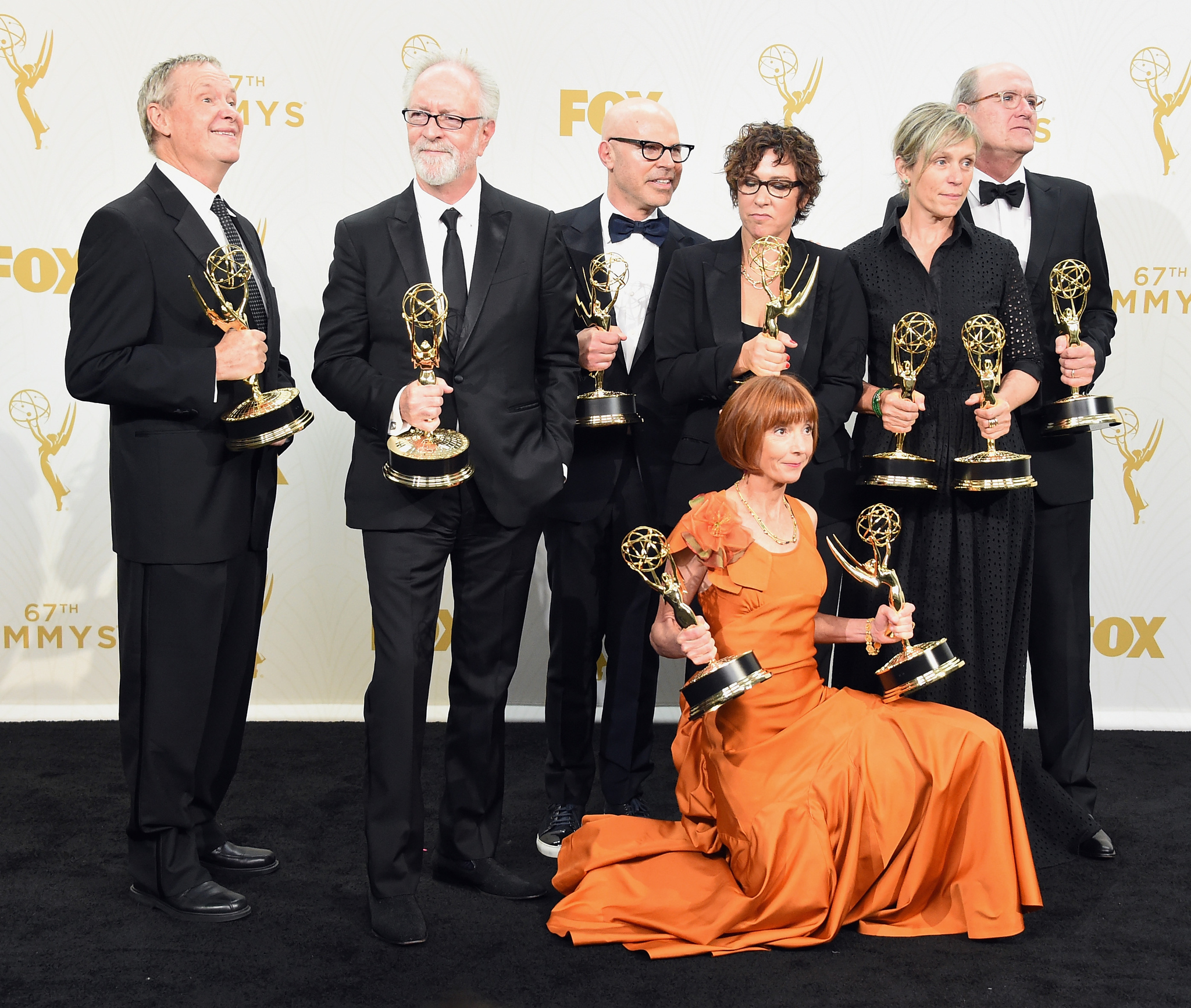 Frances McDormand, Jane Anderson, Lisa Cholodenko, David Coatsworth, Gary Goetzman, Richard Jenkins and Steve Shareshian at event of The 67th Primetime Emmy Awards (2015)