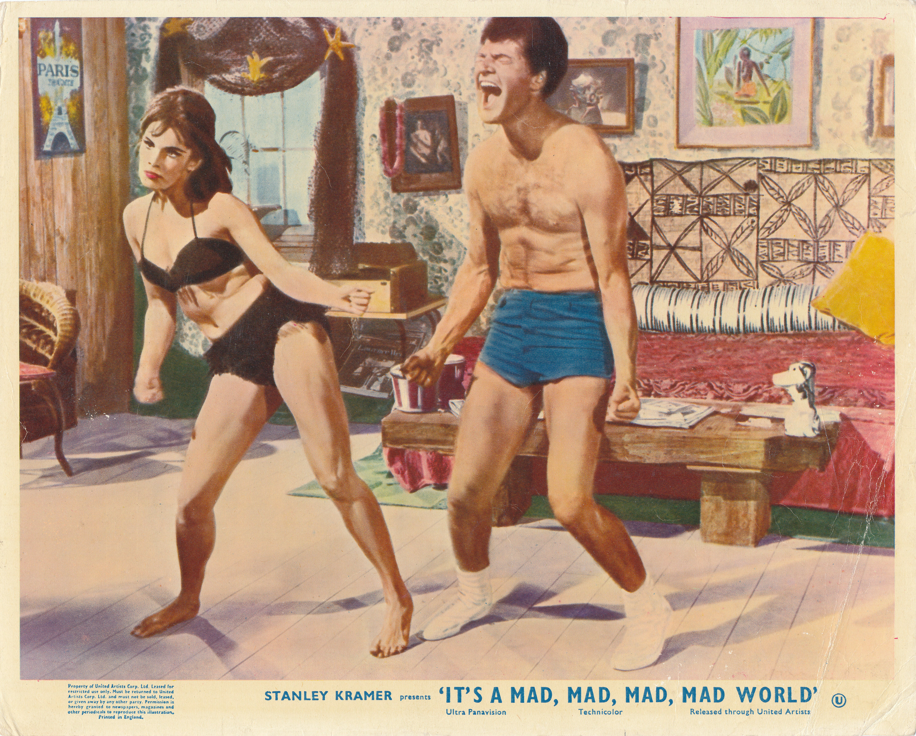 Barrie Chase and Dick Shawn in It's a Mad, Mad, Mad, Mad World (1963)