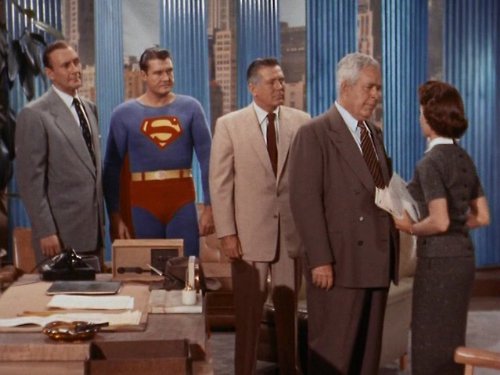 Still of George Reeves, John Hamilton, Noel Neill and Robert Shayne in Adventures of Superman (1952)