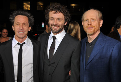 Ron Howard, Brian Grazer and Michael Sheen at event of Frost/Nixon (2008)