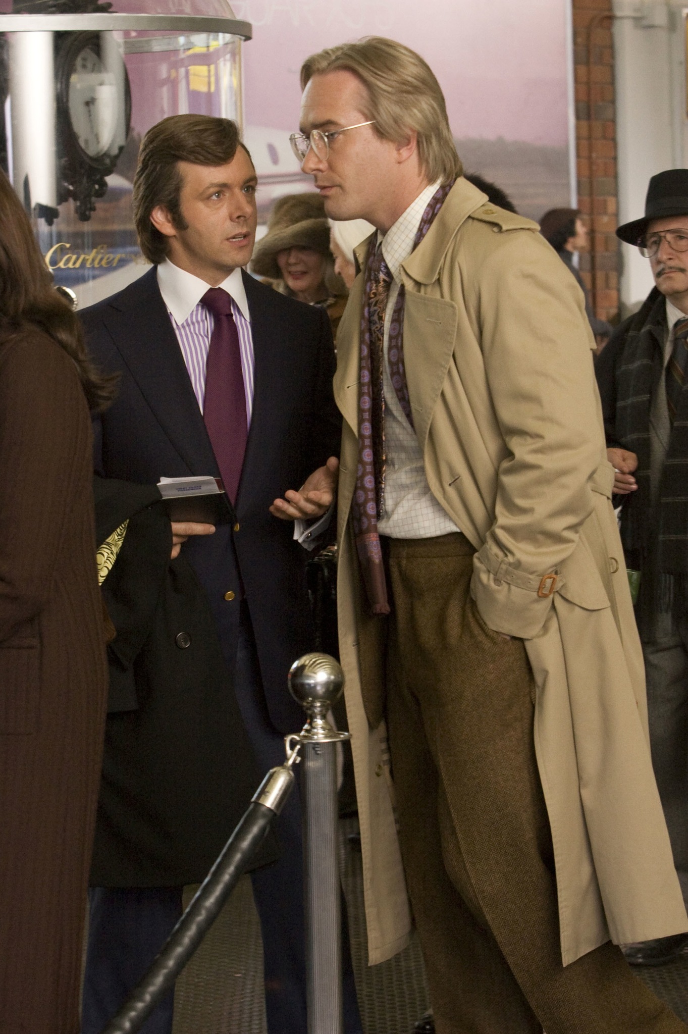 Still of Matthew Macfadyen and Michael Sheen in Frost/Nixon (2008)