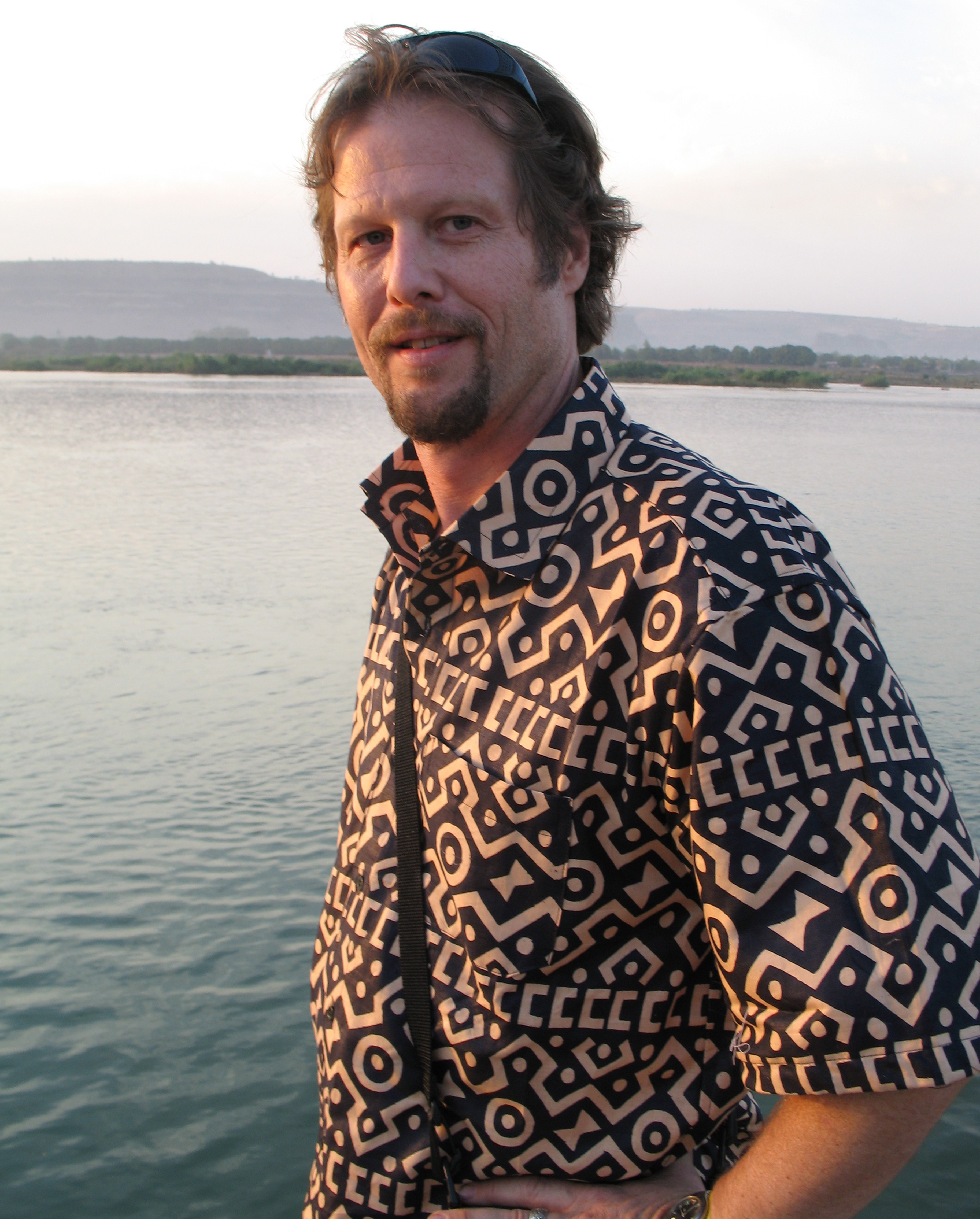 On the Niger River, Mali, West Africa, researching for my feature screenplay, 