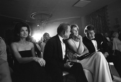 Eunice Kennedy Shriver, Bill Walton, Jacqueline Kennedy and Sargent Shriver at a fashion show to benefit the Special Olympics
