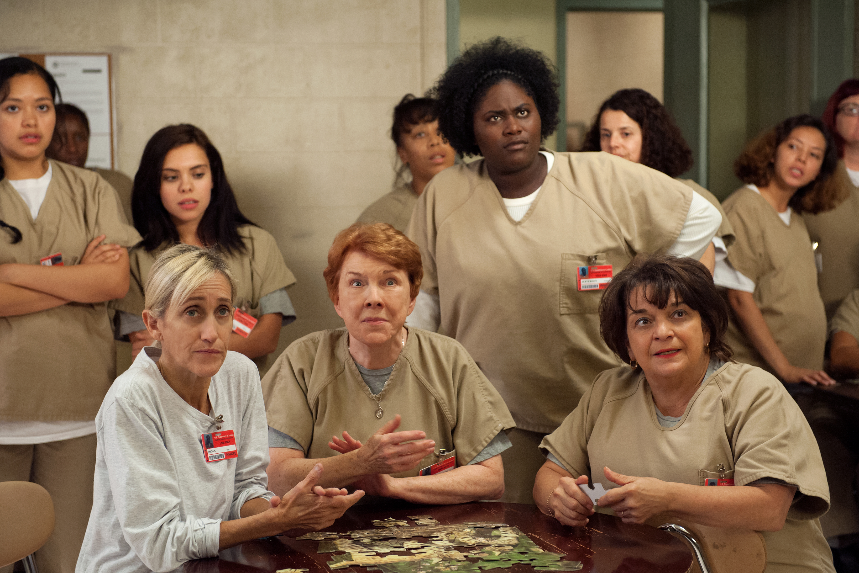 Still of Beth Fowler, Constance Shulman, Lin Tucci and Danielle Brooks in Orange Is the New Black (2013)