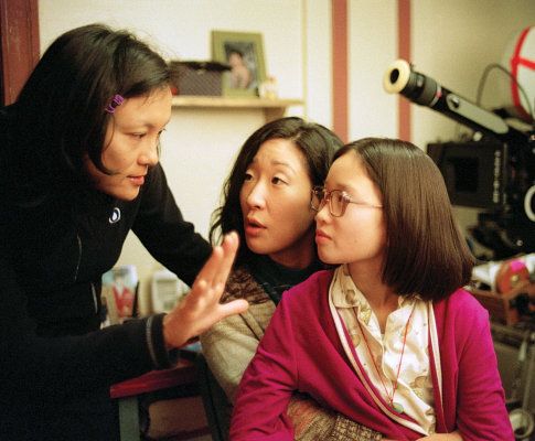 Sandra Oh, Mina Shum and Valerie Tian in Long Life, Happiness & Prosperity (2002)