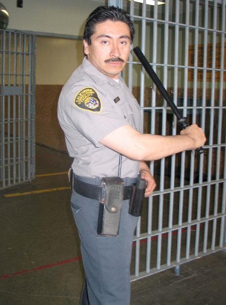LOS ANGELES - MAY 07 Actor/character as a California Corrections Facility Prison Guard Alexander Sibaja as Sargent Morales is seen on set during filming of Home on May 7, 2005 in Los Angeles California. Home is an AFI short film directed by Justin Rhodes, inspired by an Esquire Magazine article on Sybil Brand Institute for Women.