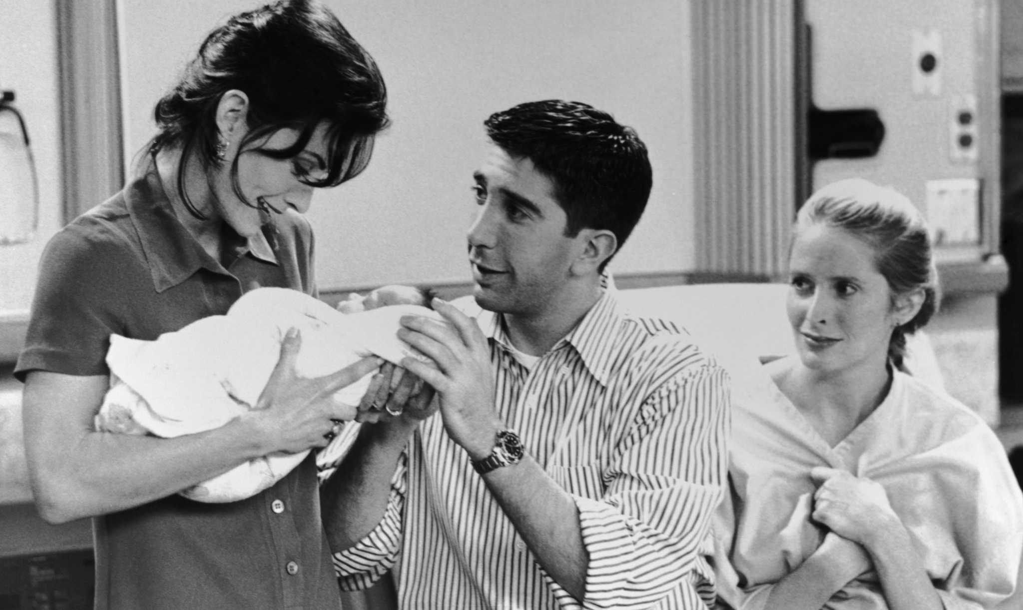 Courteney Cox, David Schwimmer and Jane Sibbett