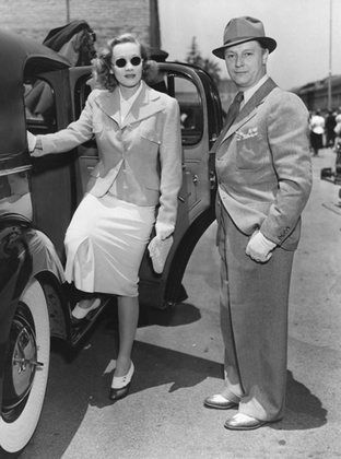 Marlene Dietrich with husband Rudolph Sieber in Pasadena, CA