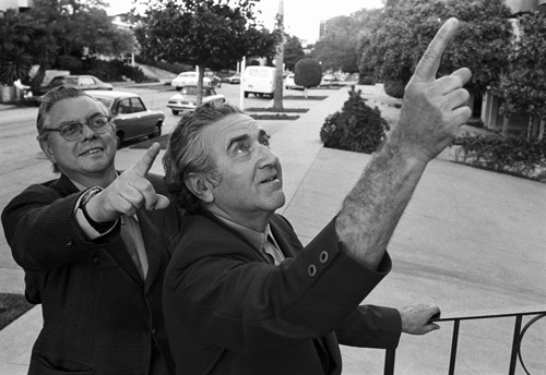 Jerry Siegel and Joe Shuster (creators of Superman character for the original comics)