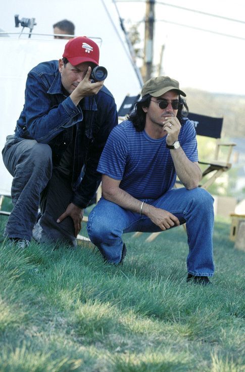 Writer/director Brad Silberling (right) looks over a shot with cinematographer Phedon Papamichael (left)