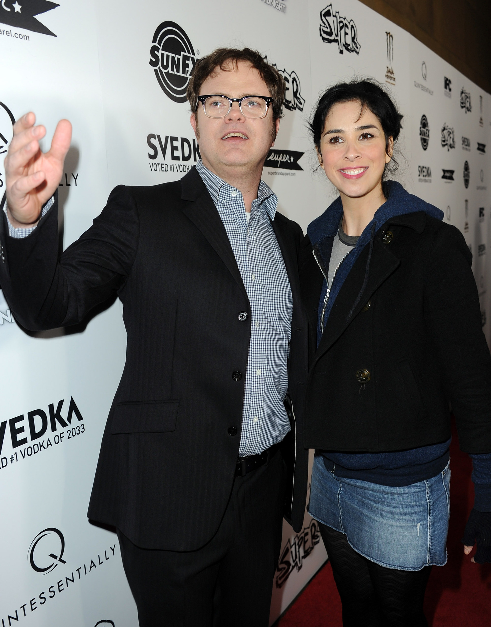 Sarah Silverman and Rainn Wilson at event of Super (2010)