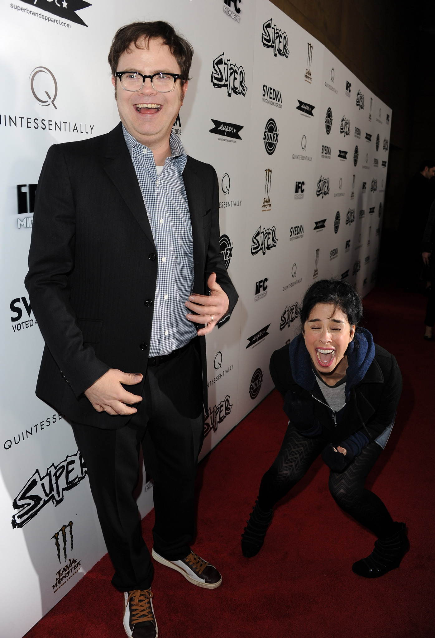 Sarah Silverman and Rainn Wilson at event of Super (2010)