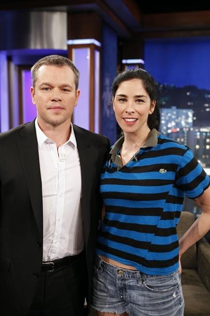 Still of Matt Damon and Sarah Silverman in Jimmy Kimmel Live! (2003)