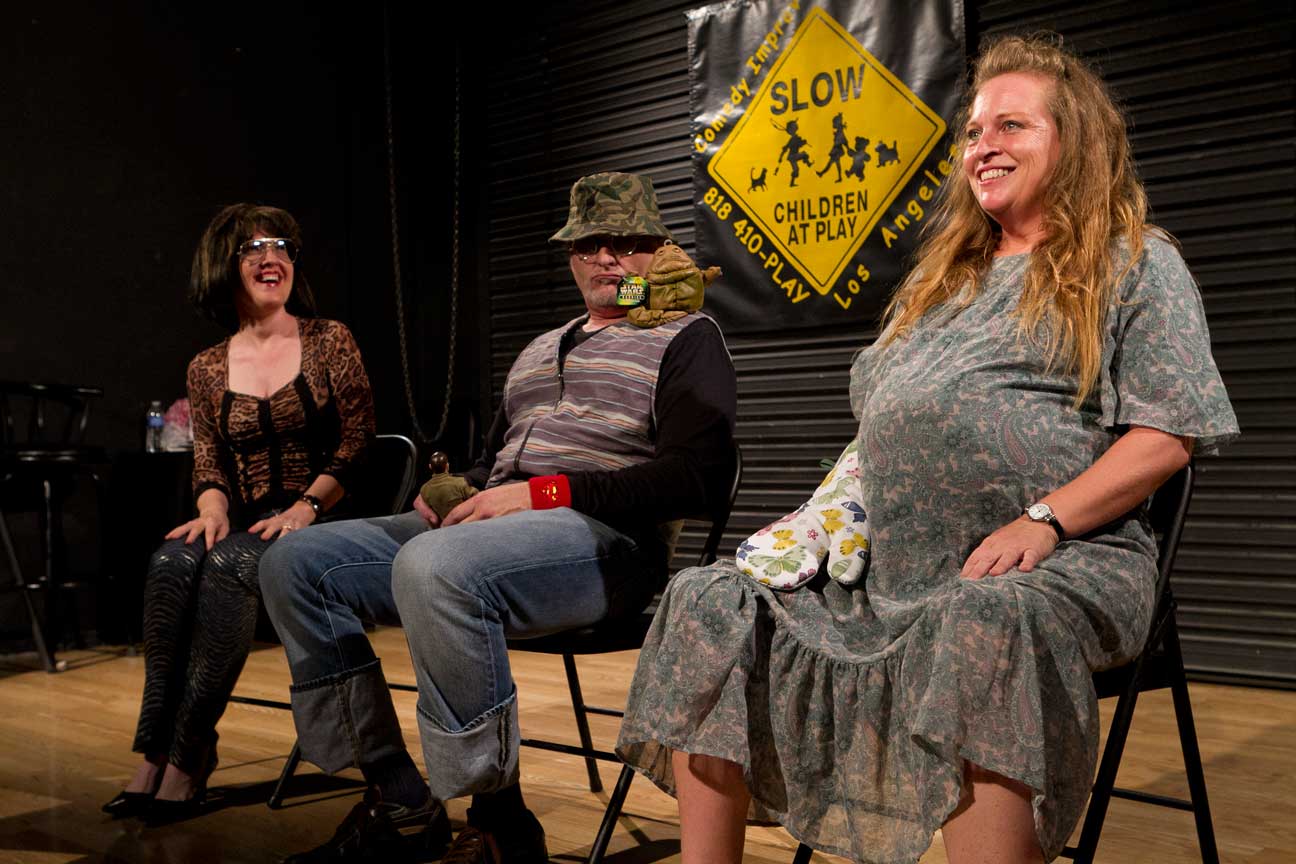 Tim Simek performing comedy improv with Slow...Children at Play [14th Season] in North Hollywood. (Aug. 2012)