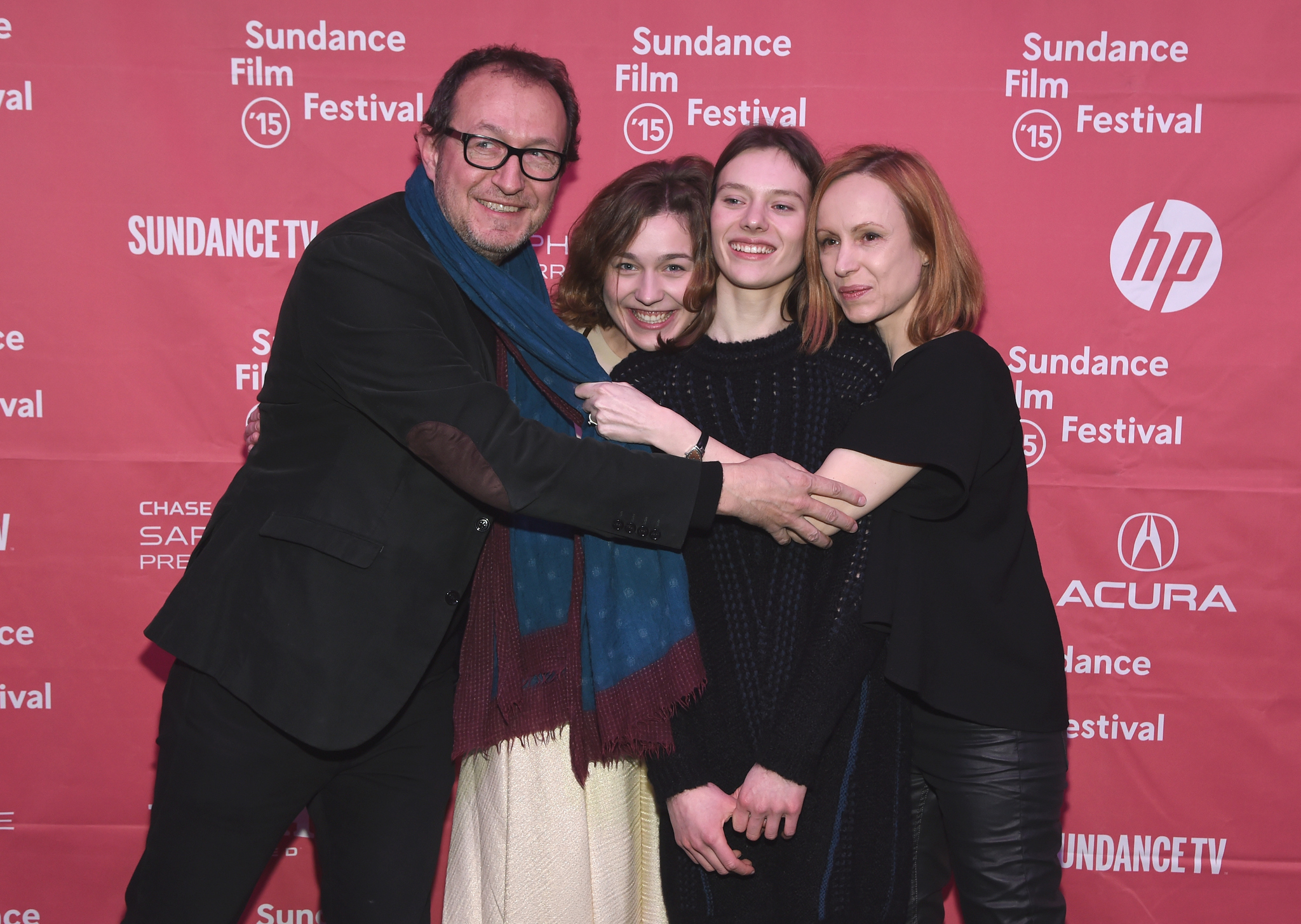 Antoine Simkine, Julija Steponaityte, Alanté Kavaïté and Aiste Dirziute at event of Sangaile (2015)