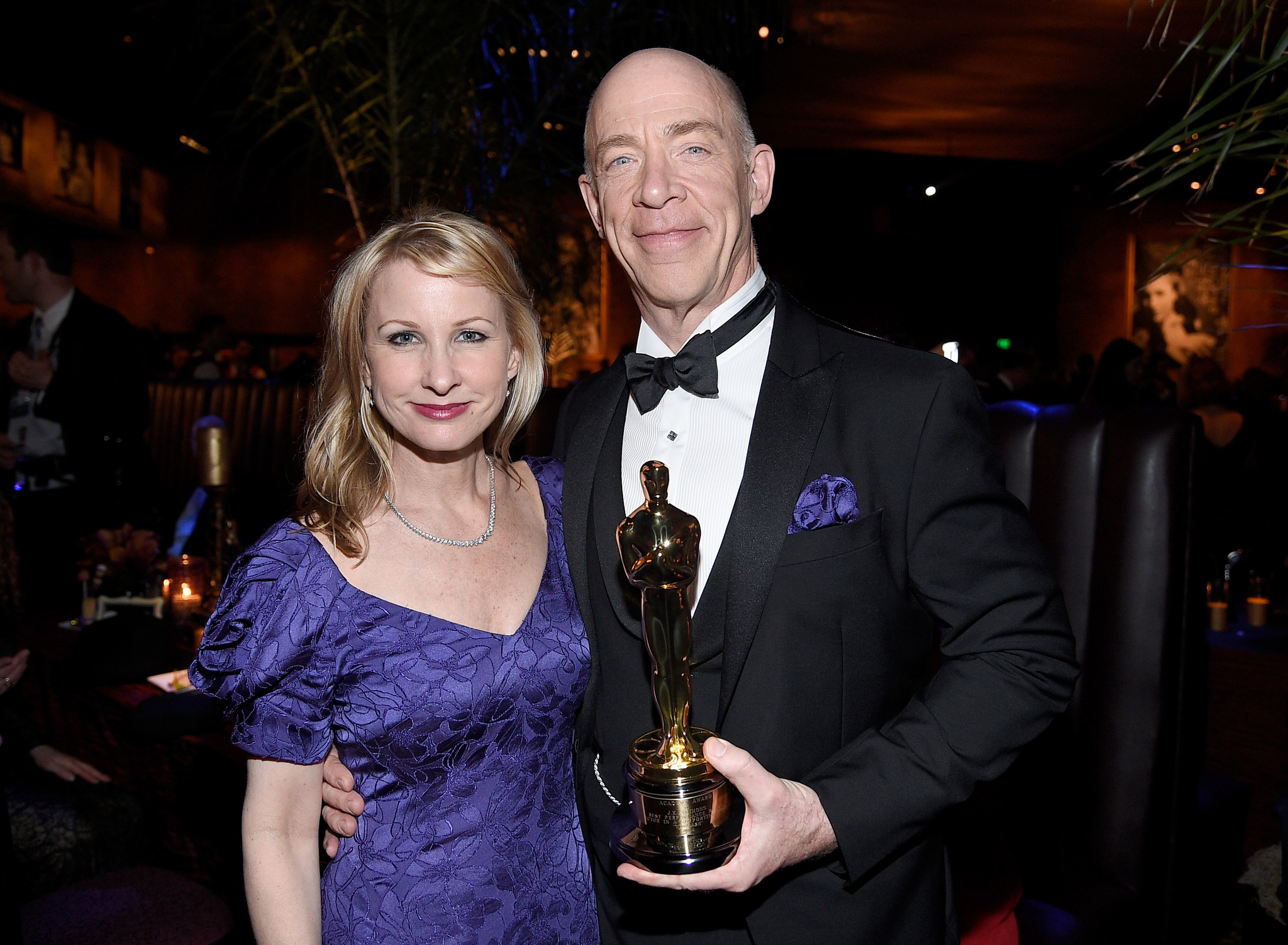 Michelle Schumacher and J.K. Simmons at event of The Oscars (2015)