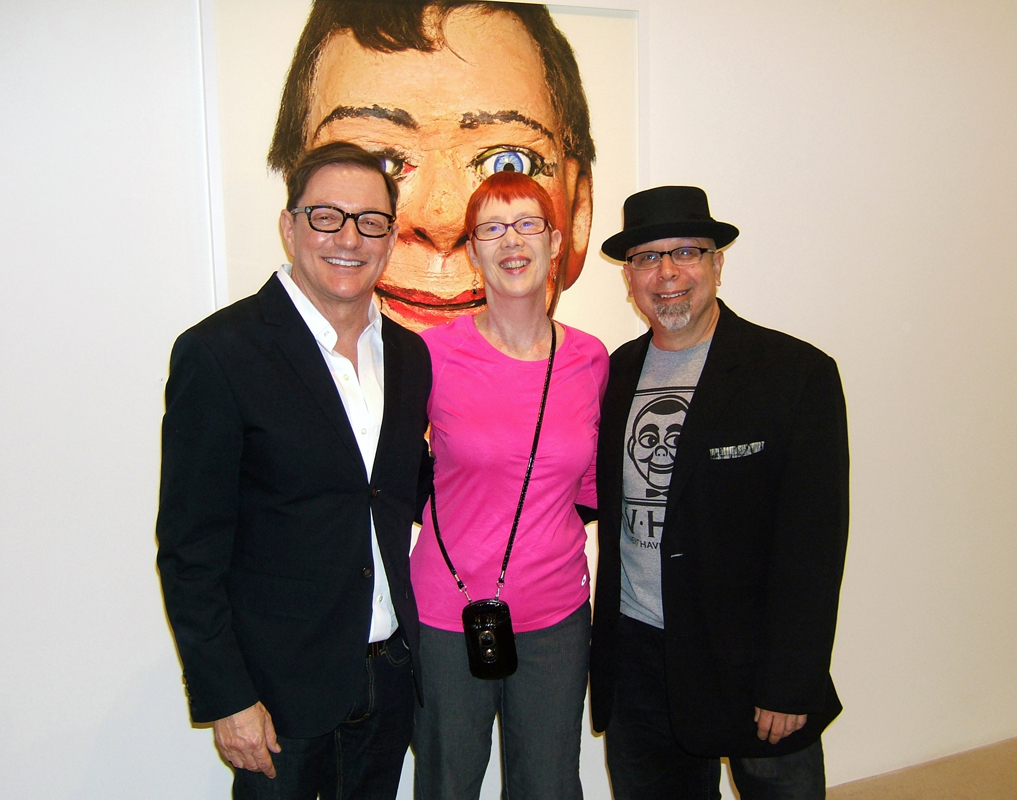 Artist Matthew Rolston, Producer Marjorie Engesser, and Director Bryan W. Simon at the opening of Rolston's 