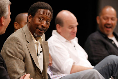Clarke Peters and David Simon at event of Blake (2002)