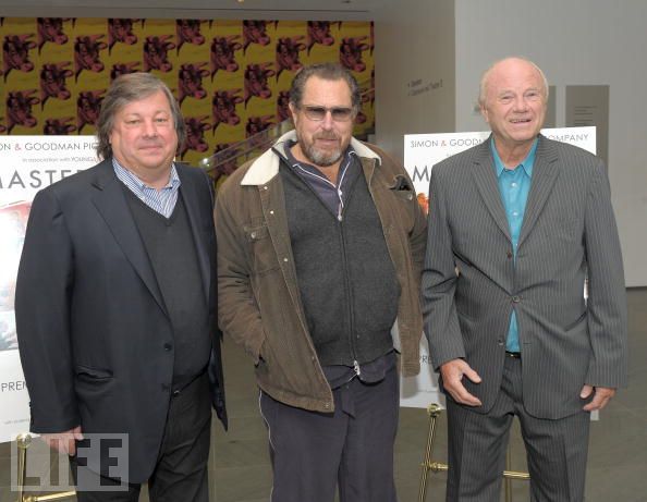 Kirk Simon with Julian Schnabel and James Rosenquist at the MASTERCLASS premiere at MoMA