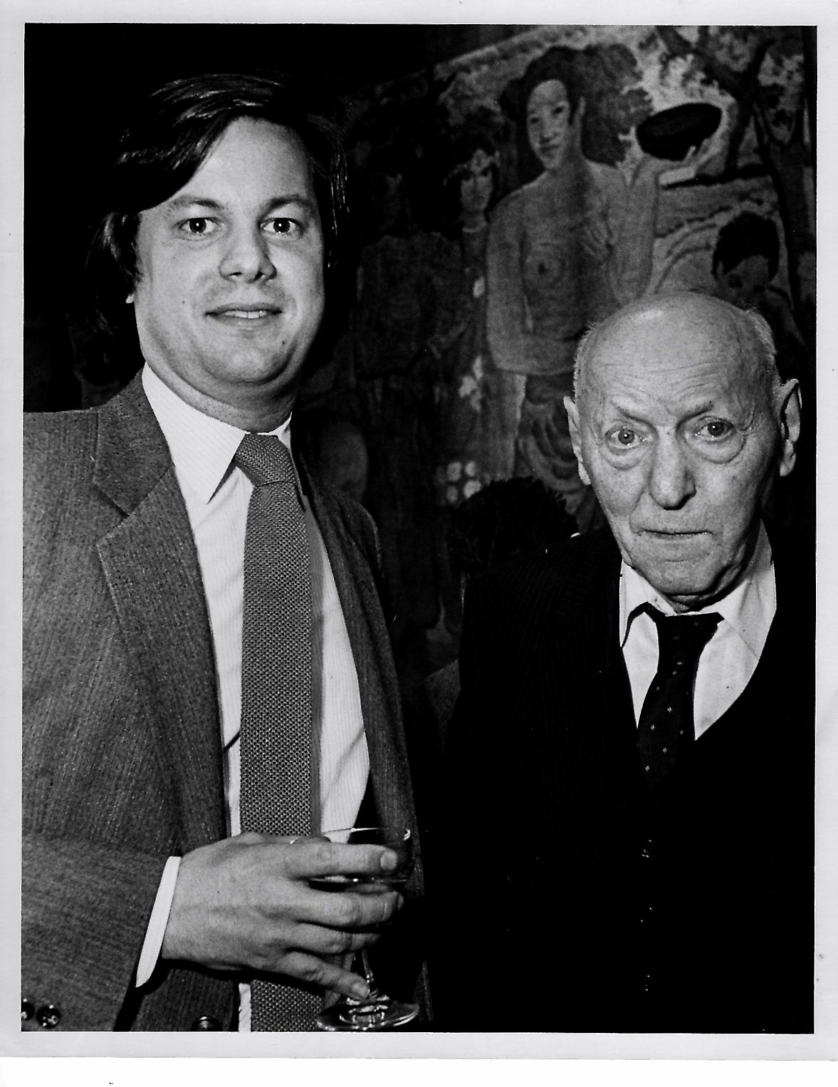 Kirk and Isaac Bashevis Singer, 1986. At the premiere of 