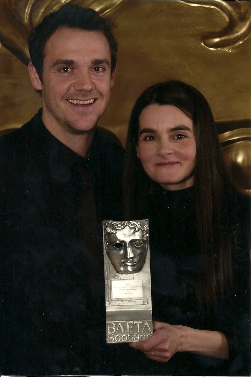 After presenting Shirley Henderson with a Scottish BAFTA for her performance in 'Frozen', Glasgow 2005.