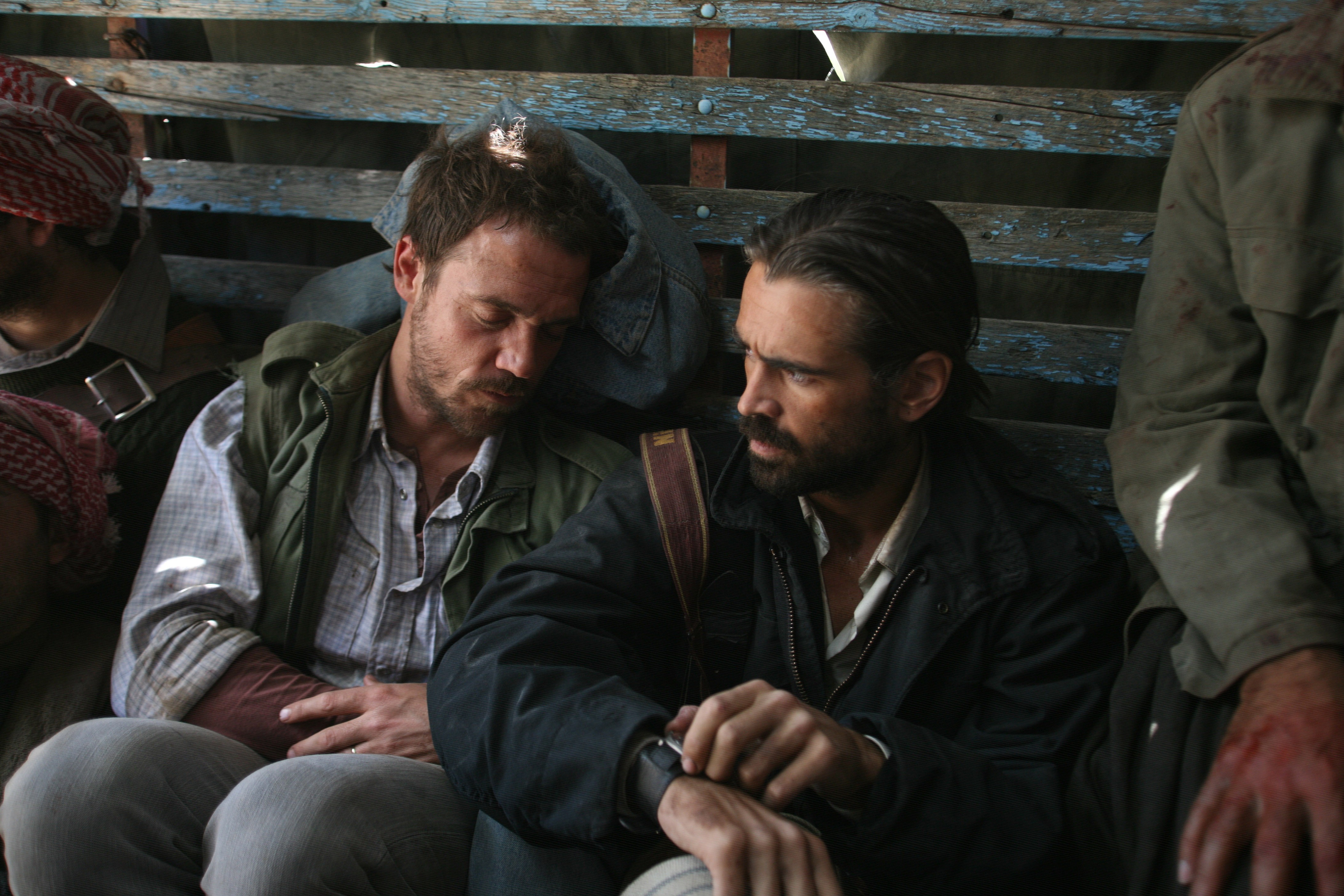 With Colin Farrell on 'Triage/Shell Shock', Spain, 2008