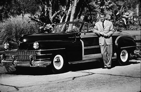 Red Skelton with his 1946 Chrysler Woody *M.W.*