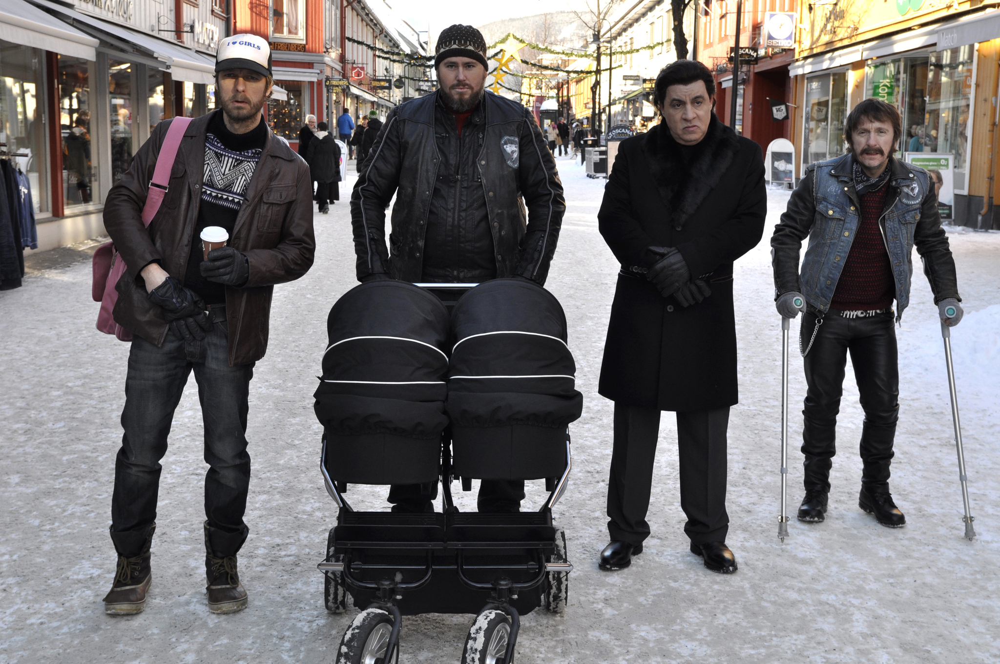 Still of Steven Van Zandt, Trond Fausa, Tommy Karlsen and Robert Skjærstad in Lilyhammer (2012)