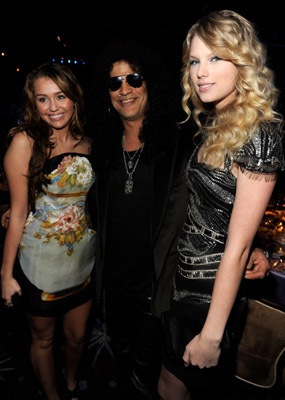 Slash, Miley Cyrus and Taylor Swift