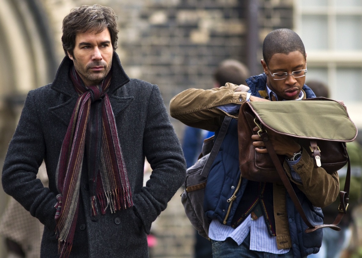Still of Eric McCormack and Arjay Smith in Perception (2012)