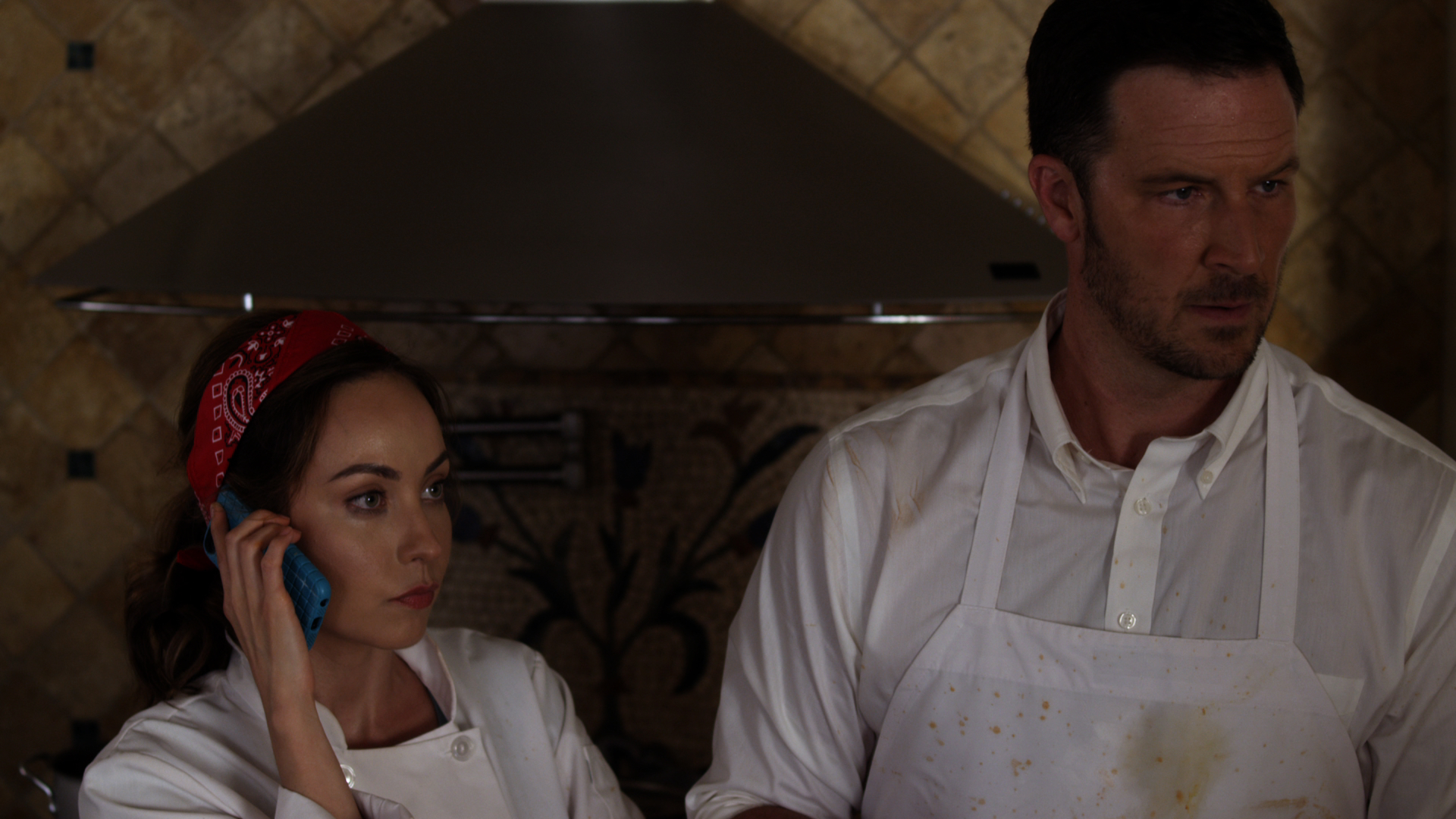 Still of Courtney Ford and Brady Smith in Meet My Valentine.