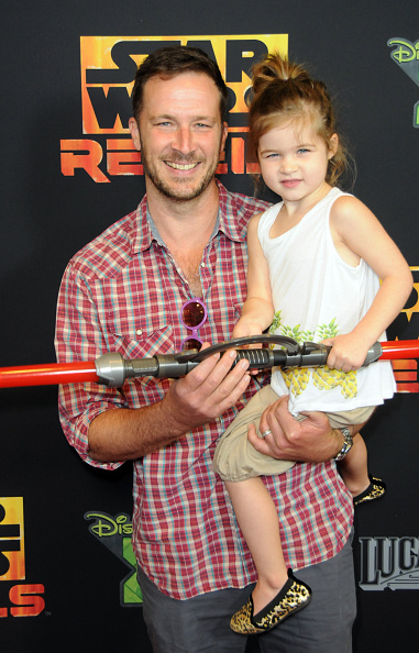 Brady Smith and daughter Harper arrive for Disney XD's 'Star Wars Rebels: Spark Of Rebellion' - Los Angeles Special Screening held at AMC Century City 15 theater on September 27, 2014 in Century City, California.