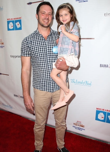 Brady Smith and Harper Renn Smith at the Milk + Bookies 6th Annual Story Time celebration held at Skirball Cultural Center on April 19, 2015 in Los Angeles, California.