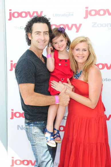 Christie Lynn Smith with daughter, Abby Ryder Fortson and husband, actor John Fortson at the 2nd Annual Red CARpet Event - SLS Hotel / Beverly Hills, CA 09/08/2012