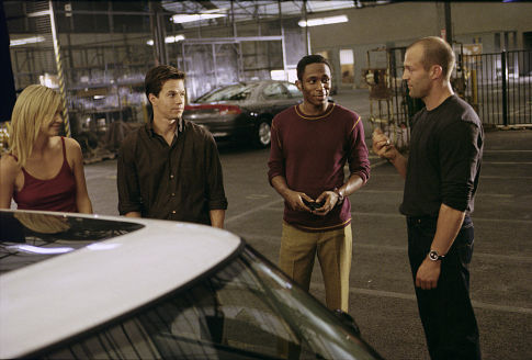 (Left to right) Charlize Theron as Stella, Mark Wahlberg as Charlie Croker, Mos Def as Left Ear and Jason Statham as Handsome Rob