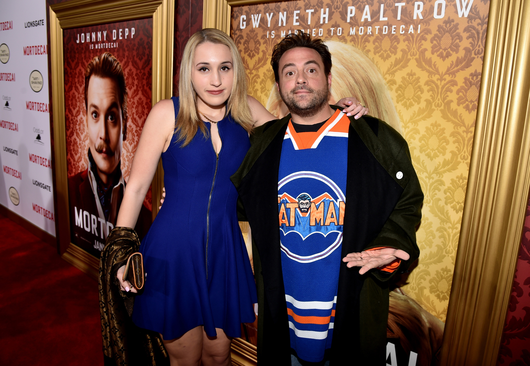 Kevin Smith and Harley Quinn Smith at event of Usuotasis Ponas Mortdecai (2015)