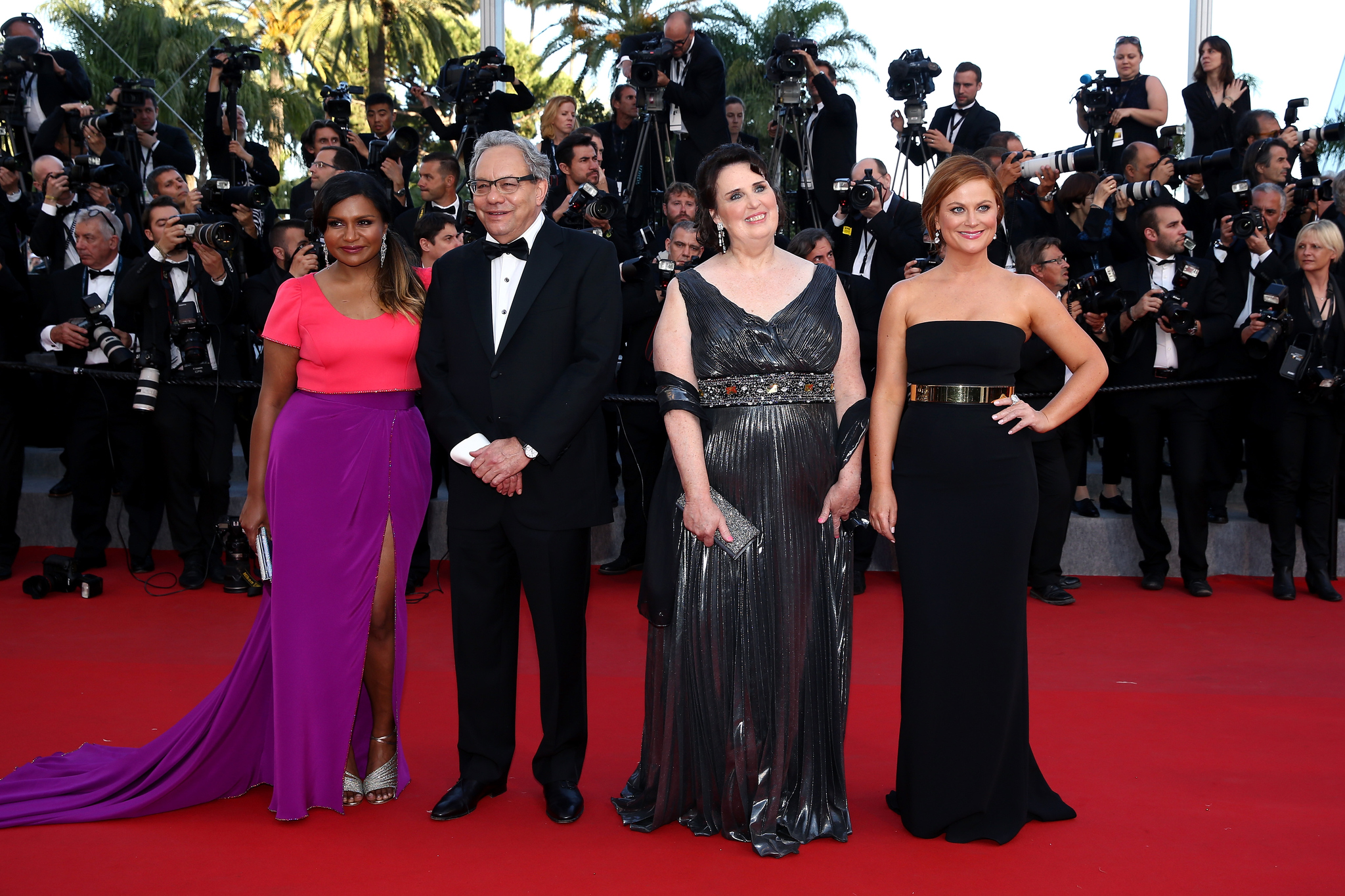 Lewis Black, Amy Poehler, Phyllis Smith, Mindy Kaling and Andreas Rentz at event of Isvirkscias pasaulis (2015)