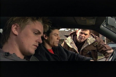 X-treme sports agent JC [Dan Coplan] tells snowboarder Alex Crow [Riley Smith] and his best friend Pete [Paul Logan] that hes dropping Alex as a client in White Air.