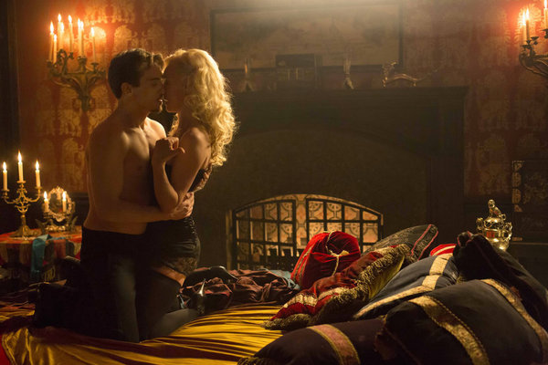 Still of Jonathan Rhys Meyers and Victoria Smurfit in Dracula (2013)